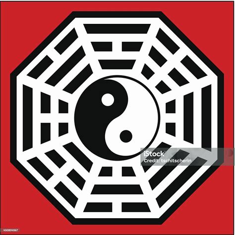 Yin Yang Pakua Bagua Chinese Compass Feng Shui Stock Illustration Download Image Now Tai Chi