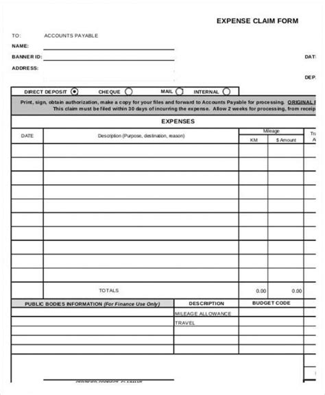 Editable Mileage Claim Form Template Word Minasinternational