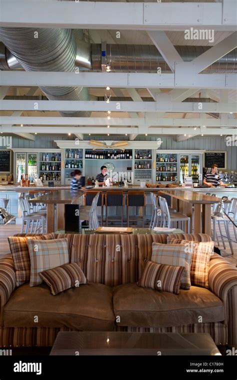 Bar At The Boat House Restaurant Stock Photo Alamy