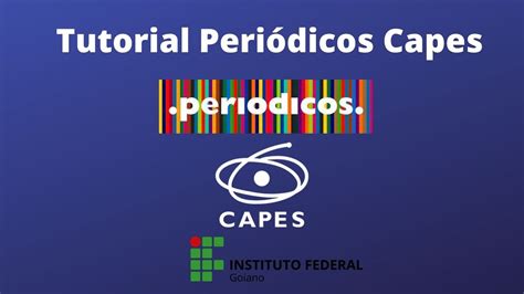 Tutorial Portal De Peri Dicos Capes Youtube