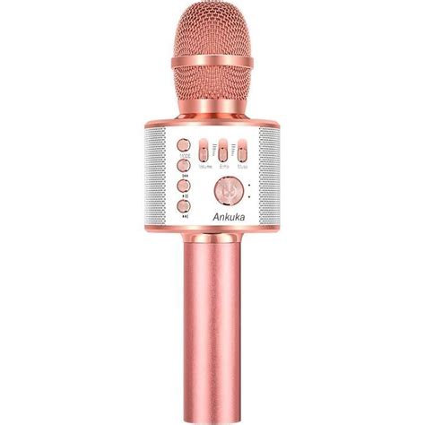 Microphone Karaok Ankuka Micro Sans Fil Bluetooth Compatible Avec