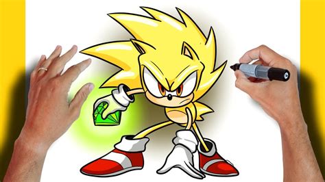 Como DESENHAR O SUPER SONIC A ESMERALDA YouTube