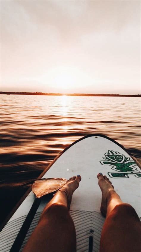 Sunset Paddleboard Pretty Scenery⚡ Summer Vibes Surfing Vibe Pictures Summer Surf