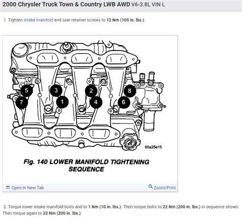 Lower Intake Manifold Torque Sequence Intake Manifold Torque