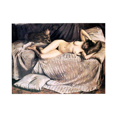 Tablosan Naked Woman Lying On A Couch Kanvas Tablo Fiyatı