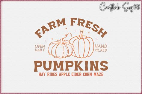 Fall Farm Fresh Pumpkins SVG PNG Graphic By Craftlab98 Creative Fabrica