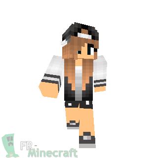 ⛏️ FR-Minecraft Skin Minecraft : Fille à la casquette