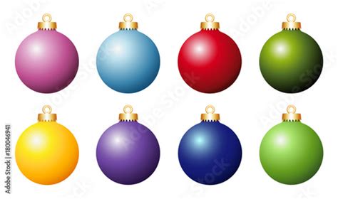 Weihnachtskugel Sammlung Bunte Tannenbaum Christbaum Kugeln Vektor