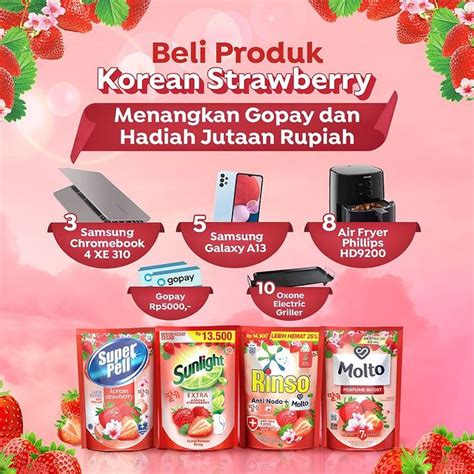 Undian Rinso Korean Strawberry Berhadiah Laptop Hp Air Fryer Dll