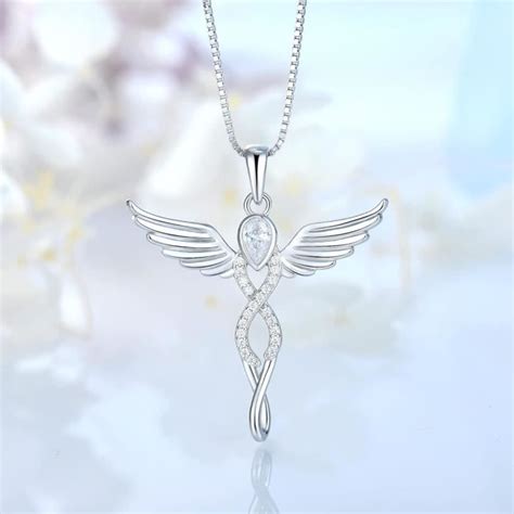 Collier Femme Collier Aile D Ange Argent Sterling Pendentif Ange