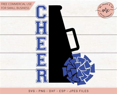 Cheer Pom Poms Megaphone Svg Cheerleader Svg Cheer Svg Etsy