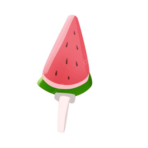 Watermelon Popsicles White Transparent Watermelon Popsicle Popsicle