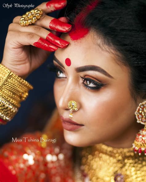 Bengali Bridal Makeup Reception Look Indian Wedding Photography