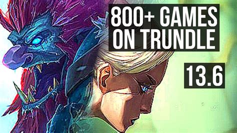 TRUNDLE Vs CAMILLE TOP 800 Games 900K Mastery KR Diamond 13 6