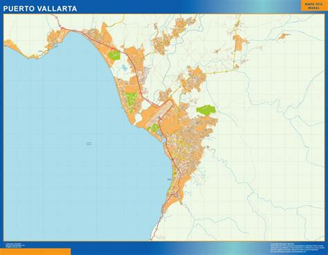 Mapa Puerto Vallarta en Mexico gigante Mapas México grandes Mapas