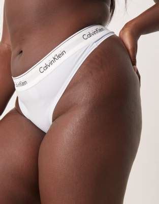 Calvin Klein Plus Modern Cotton Logo Waistband Bikini Brief In Light