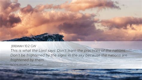 Jeremiah 10 2 GW Desktop Wallpaper This Is What The Lord Says Dont