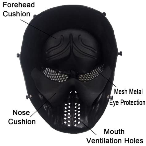 Tactical Gel Blaster Airsoft Paintball Full Face Skull Mask Halloween