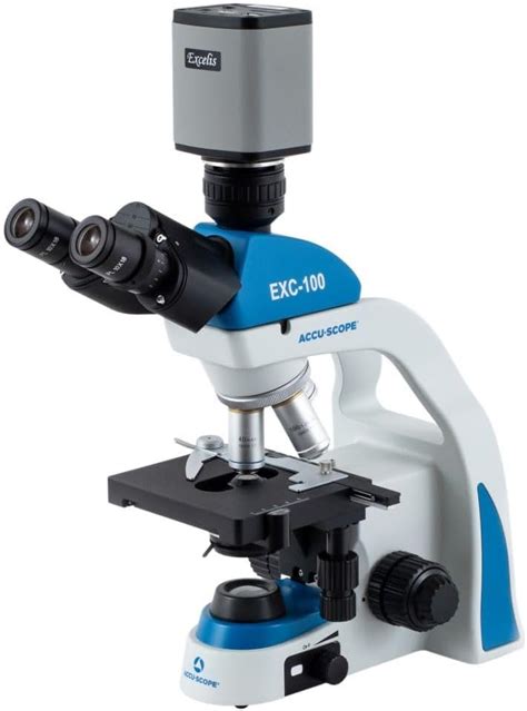 Accu Scope Digital Microscope With Camera Exc 103 Hd Trinocular Head 40 1000x Magnification