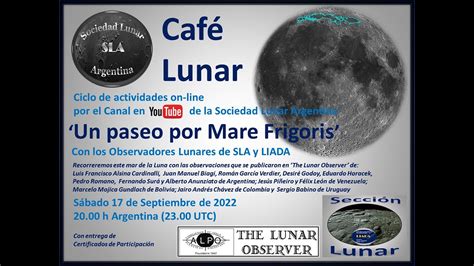 CAFE LUNAR UN PASEO POR MARE FRIGORIS YouTube