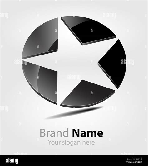 Black star vector logo/logotype Stock Photo - Alamy