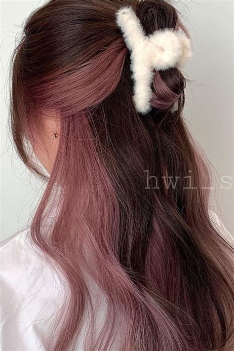 Korean Secret Two Tone Hair Color Hidden Hair Color Ideas Gaya