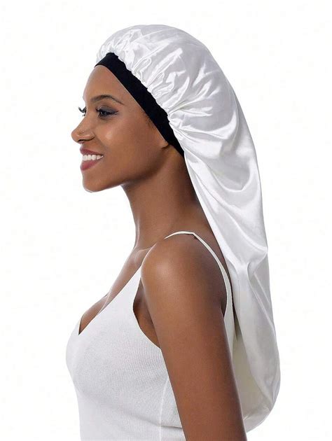 Long Satin Sleep Bonnet Extra Large Night Cap For Women With Long