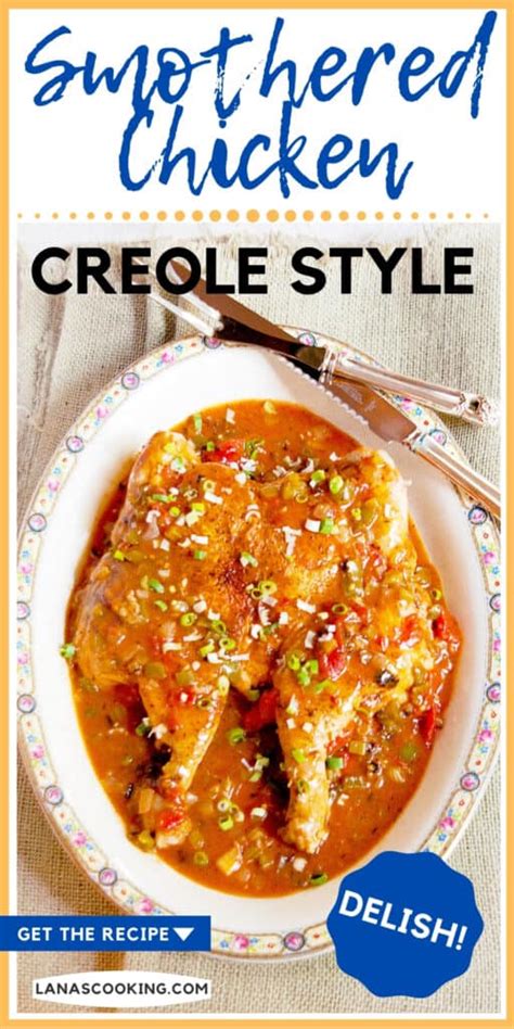 Creole Style Smothered Chicken From Lana S Cooking