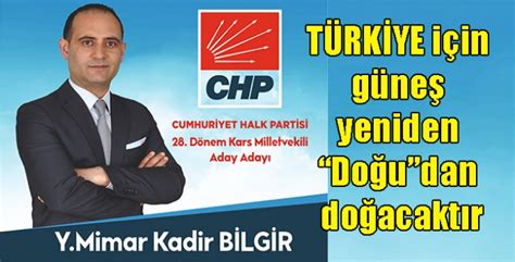 Yüksek Mimar Kadir Bilgir CHPden Aday Adayı