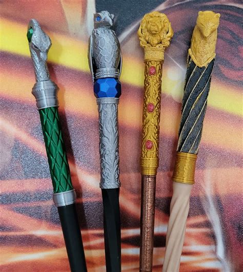 3D printed Hogwarts Wands of the four houses - Hogwarts Mascot Wands ...