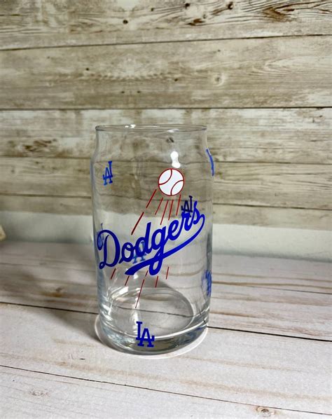 Dodgers Glass Cup Etsy Glass Cup Glass Glass Tumbler Design