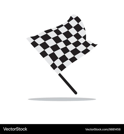 Checkered Flag Cartoon Royalty Free Vector Image