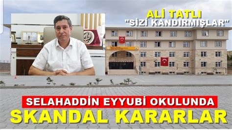 Selahaddin Eyyubi Okulunda Skandal Kararlar