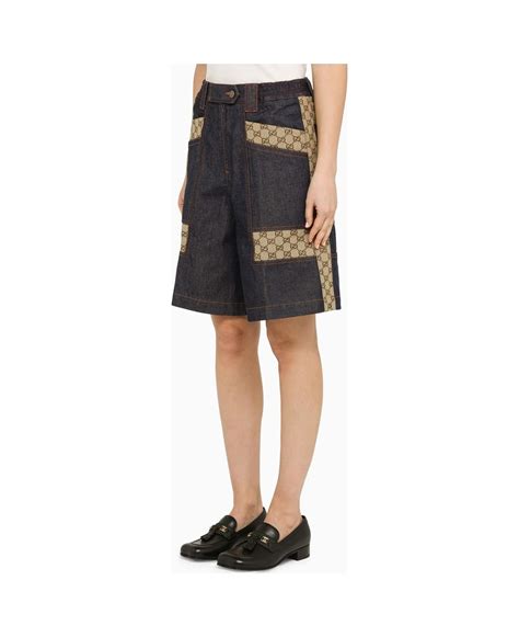 Gucci Blue Denim Bermuda Shorts Italist