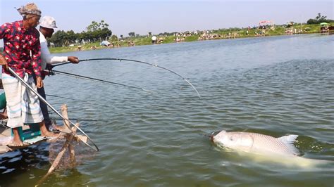 Look At The Big Catla Fish Amazing Katla Fish Catching By Hook