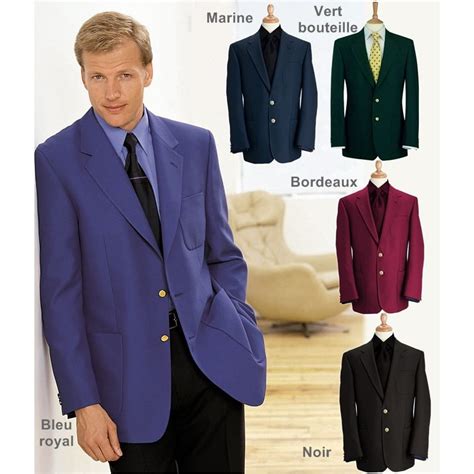 Blazer homme club veste droite Coupe classique entièrement doublé