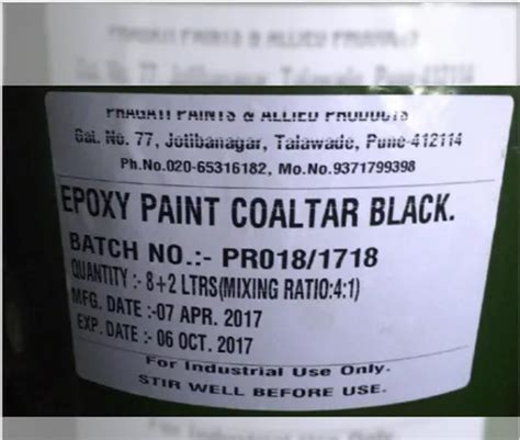 Epoxy Black Coal Tar Coatings At Rs Kg Talwade Pune Id