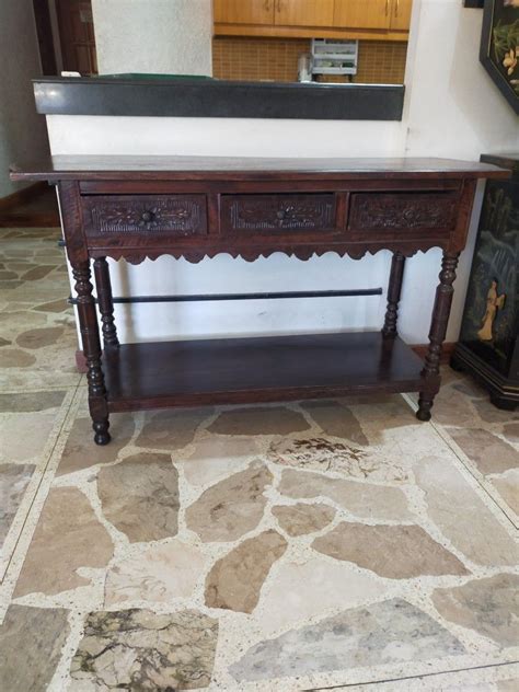 Vintage Console Table W 3 Drawers Furniture And Home Living Furniture Tv Consoles On Carousell