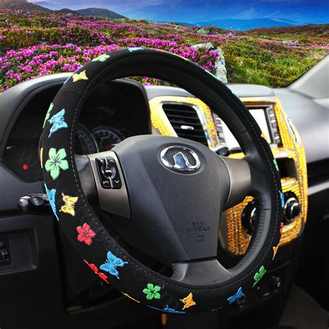 Buy Wholesale Personalized Daisy Fiber Leather Universal Car Steering