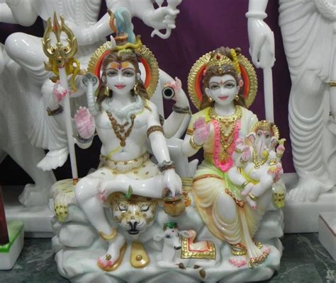 White Marble Shiv Parvati Statue At Rs Marble Radha Krishna