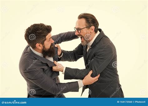 Competition Business Meeting Mature Men Fight For Business Collaboration And Teamwork No
