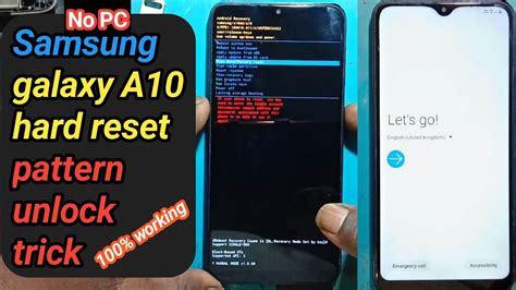 Samsung Galaxy A10 Hard Reset Samsung Galaxy A10 Pattern Unlockhard Reset Youtube