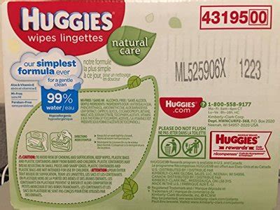 Huggies Natural Care Baby Wipes Lingerettes, 2 Packs, 368 Wipes ...