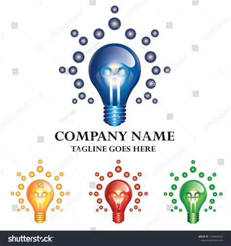 Idea Energy Light Bulb Company Logo Stock Vector Royalty Free