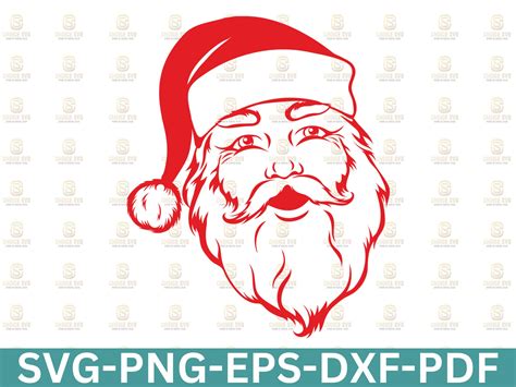 Santa Face Svg Png Vintage Santa Svg Santa Claus Svg Christmas Svg