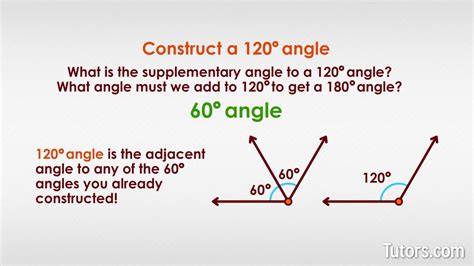 How To Construct 30° 60° 90° And 120° Degree Angles