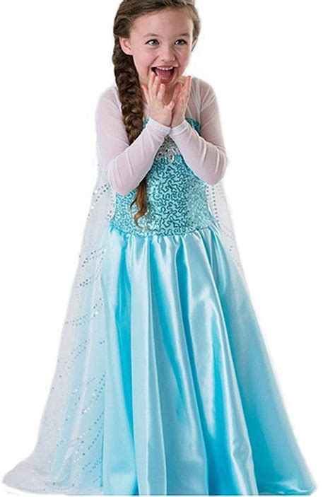 Robe Princesse Reine Des Neiges Frozen Costume Enfant Fille