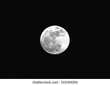 Full Moon Over Dark Black Sky Stock Photo Shutterstock