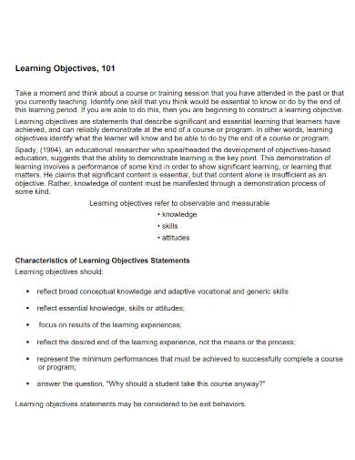 Learning Objectives Examples Purpose Bloom S Taxonomy How To