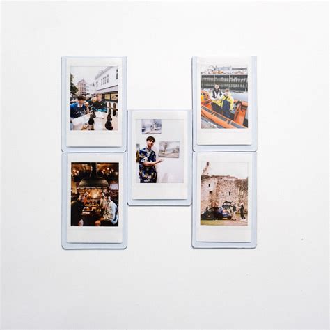 5 White Magnetic Frames For Instax Mini Film Instant Print Fridge